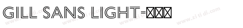 Gill Sans Light字体转换